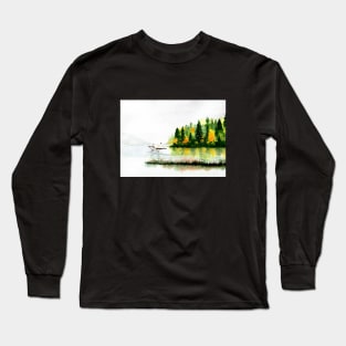 Float Plane in Fog, Pacific Northwest Long Sleeve T-Shirt